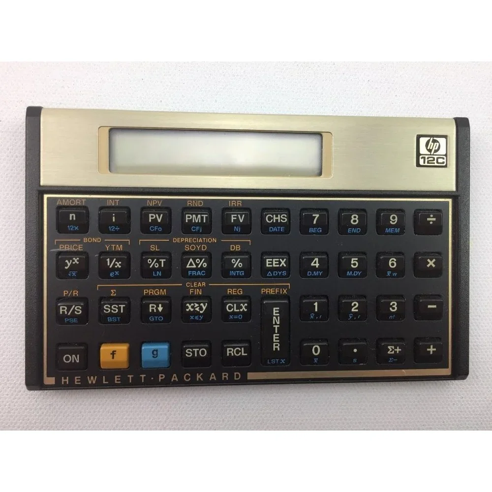 Vintage HP 12C Financial Business Real Estate Calculator Sleeve